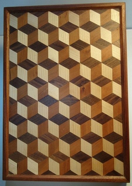 Handmade 3d Tumbling Block Wall Art Edge Grain Cutting Board By Woodenexpressions Custommade Com,Back Side Easy Mehandi Designs For Hands